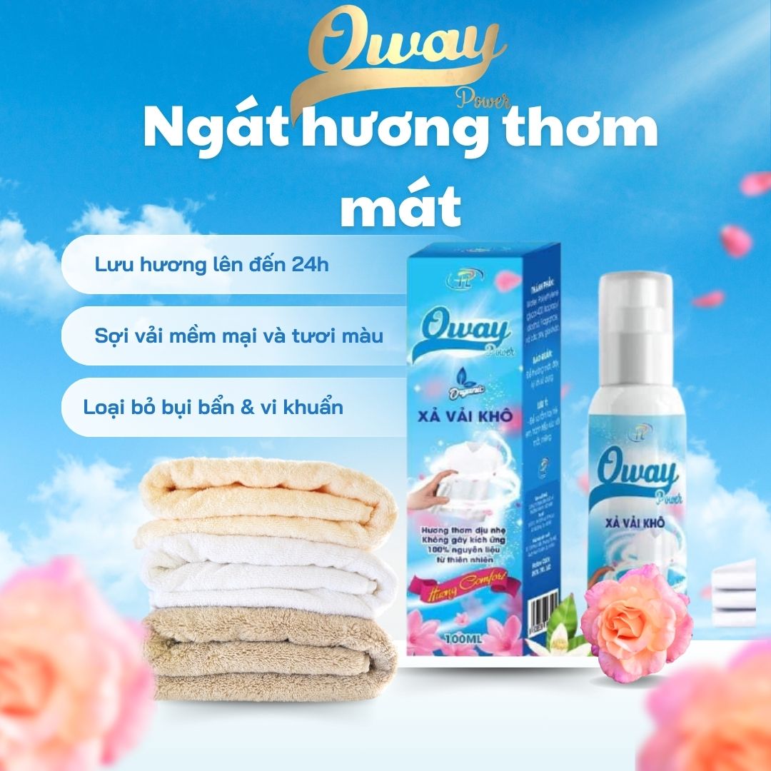 Xả vải khô OWAY POWER 100ml – Hương Confort